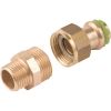 Raccord union laiton droit à sertir - M 3/4" - Ø 22 mm - À sertir - Aalberts