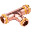 Raccord cuivre gaz en T réduit - Ø 22 - 14 - 22 mm - Aalberts