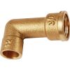 Raccord laiton coudé long 90° à souder - F 3/8" - Ø 12 mm - Thermador
