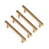 Poignée de meuble laiton vintage - Entraxe 128 mm - Longueur 168 mm - Lot de 4 - REI