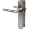Poignée de porte intérieure - Scult Bezault - Chromé velours - Bec de canne - Vachette