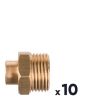Lot de 10 raccords laiton droit à souder - M 1/2" - Ø 14 mm - 243GC - Thermador