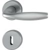 Poignée de porte sur rosace ronde inox mat - Clè L -  New York - Hoppe