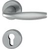 Poignée de porte sur rosace ronde inox mat - Clè I - New York - Hoppe