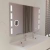Miroir rectangulaire à éclairage LED modulable - 120 x 70 cm - Fonction anti-buée et loupe x5 - Excell Plus - Créazur