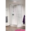 Cabine de douche 100 x 80 cm avec mitigeur thermostatique - Porte pivotante verre transparent - Receveur 18 cm - Kineprime C Angle – Kinedo