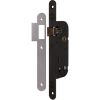 Serrure à larder laqué noire boutes ronds à fouillot - Bec de cane - Axe à 40 mm - Optimum - Thirard