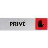 Interdiction - rouge - privé - 170x40 - Novap