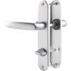 Poignée de porte sur plaque argent - Condamnation - Budget - Vachette