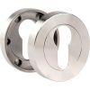 Rosace inox brossé - Clé I - Fixation invisible - ⌀ 54 mm - La paire - Exem