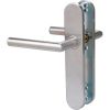 Poignée de porte sur plaque inox - Bec de cane - V19 - Normbau