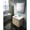 Meuble de salle de bain bois à miroir rétro-éclairant - Largeur 70 cm - Europa - GB Group