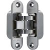 Charnière invisible Medium zamak chromé mat - Angle d'ouverture 180° - 29 x 111 mm - Argenta