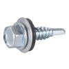 Vis tôle tête hexagonal - Ø 6,3 mm - 25 mm - Zingué blanc - Boîte de 100 pièces - Rifix