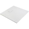 Receveur de douche extra-plat - 80 x 80 cm - SMC blanc effet pierre - Gaïa - Odyssea