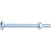 Boulon poêlier zingué tête large ronde PH - Ø 6 mm - Longueur 80 mm - Boîte de 50 pièces - Fixpro