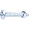 Boulon poêlier zingué tête large ronde PH - Ø 8 mm - Longueur 60 mm - Boîte de 50 pièces - Fixpro