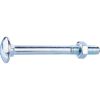Boulon Japy zingué tête ronde collet carré - Ø 8 mm - Longueur 80 mm / Filetage 22 mm - Boîte de 25 pièces - Fixpro