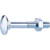 Boulon Japy zingué tête ronde collet carré - Ø 6 mm - Longueur 40 mm / Filetage 18 mm - Boîte de 50 pièces - Fixpro