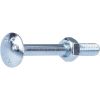 Boulon Japy zingué tête ronde collet carré - Ø 6 mm - Longueur 50 mm / Filetage 18 mm - Boîte de 50 pièces - Fixpro