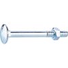 Boulon Japy zingué tête ronde collet carré - Ø 6 mm - Longueur 60 mm / Filetage 18 mm - Boîte de 50 pièces - Fixpro