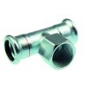 Raccord Té à sertir / à visser - FFF Ø 15 x 1/2"x15 mm - Xpress Carbone - Aalberts integrated piping systems