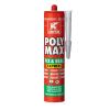 Mastic colle de montage gris transparent - Cartouche de 300 g - Poly Max Fix et Seal Express - Griffon