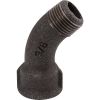 Raccord fonte noire coudé 45° à visser - MF 3/4" - Grand rayon - N° 40 - Atusa