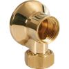Applique laiton polie avec douille - F 3/8" - Tube Ø 14 mm - GRK