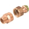 Raccord union laiton droit à sertir - M 1/2" - Ø 18 mm - Aalberts