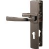 Poignée de porte sur plaque diamant noir - Clé I - Entraxe fixation 195 mm - Muze - Vachette