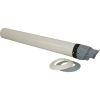 Terminal horizontal concentrique EconeXt polypropylène embout gris TEN - Diamètre 80/125 - Tolerie Emaillerie Nantaise