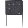 Bloc 9 boîtes aux lettres collectives extérieur sur pieds - Modèle 3 x 3 - Gris anthracite - Leabox.com