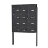 Bloc 12 boîtes aux lettres collectives extérieur sur pieds - Modèle 3 x 4 - Gris anthracite - Leabox.com