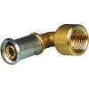 Coude multicouche à visser - Femelle 3/4" - Diamètre 20 mm - Laiton - Henco