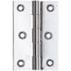 Charnière à nœud laiton chromé rectangulaire - 40 x 60 mm - Métaux Ouvrés décorés