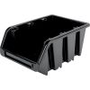 Bac de rangement empilable noir à bec - 1 L - 16 x 10 x 7 cm - TOOD