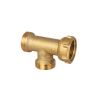 Raccord laiton en T avec écrou prisonnier - Sobime - M 3/4" - M 3/4" - F 3'4"