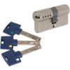 Cylindre 2 entrées varié nickelé - 45 x 40 mm - Interactive + - Mul-T-lock