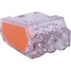 Mini borne de connexion orange - 3 x 2 mm² - Vendu par 120 - SIB