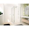 Paroi de douche fixe 90 x 195 cm - Verre transparent 4/5 mm - Profilé chromé - Ocean F - Novellini