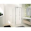 Porte de douche battante 90 x 195 cm - Verre transparent 4/5 mm - Profilé chromé - Ocean G - Novellini