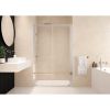 Porte de douche battante 90 x 190 cm - Verre transparent 5 mm - Profilé argent brillant - Vista - Leda