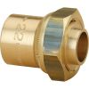 Raccord gaz 2 pièces droit - Spécial gaz naturel - Tube cuivre Ø 12 mm - F 1/2" - Chuchu Décayeux
