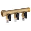 Collecteur 4 sorties - MF 3/4" - Avec vanne à sertir PER Ø 16 mm - Riquier