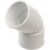 Coude PVC 45° - Nicoll - FF Ø 50 mm - Double emboîture - Blanc