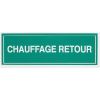 Étiquette autocollante - chauffag retour100x30 - Coditherm