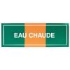 Étiquette autocollante - eau chaude 100x30 - Coditherm