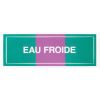 Étiquette autocollante - eau froide 100x30 - Coditherm