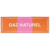 Étiquette autocollante - gaz naturel 100x30 - Coditherm